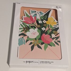 The Paper Studio Flower 3D Cards Set NWT!